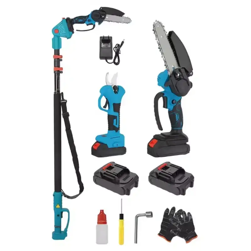Набор электроинструментов 3в1 беспроводная цепная пила/секатор/высоторез с удлинителем 2 м/2 аккумулятора 36 Вт Синий (2767634094)