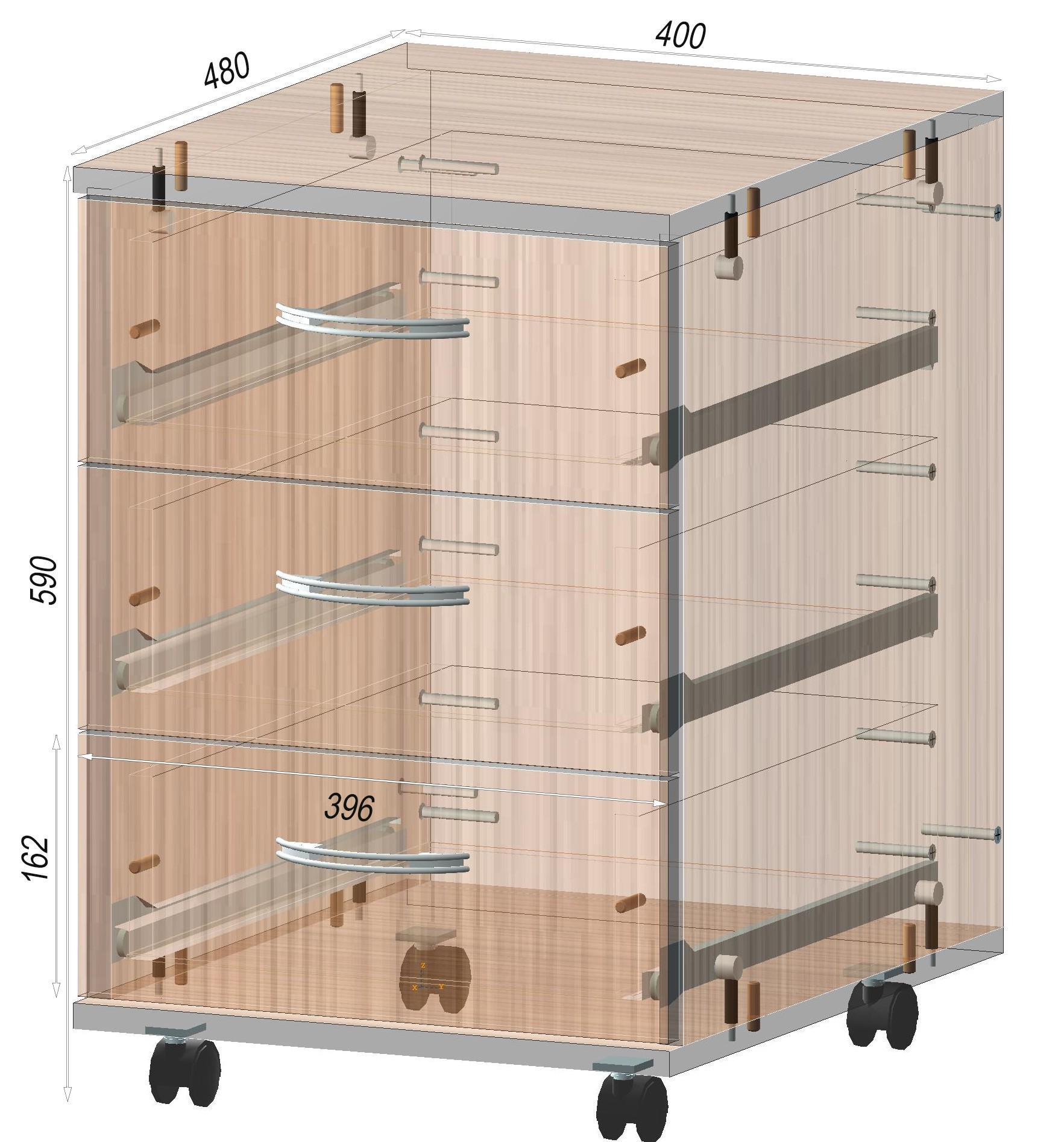 Тумба ТМ-2 400х480х590 мм Дуб Сонома Трюфель (15426761) - фото 2