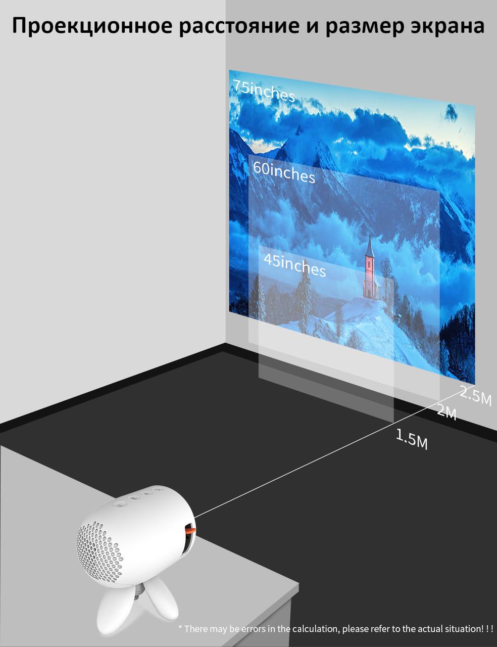 Детский мини проектор YG220 андроид - фото 3 Детский мини проектор YG220 андроид - фото 3