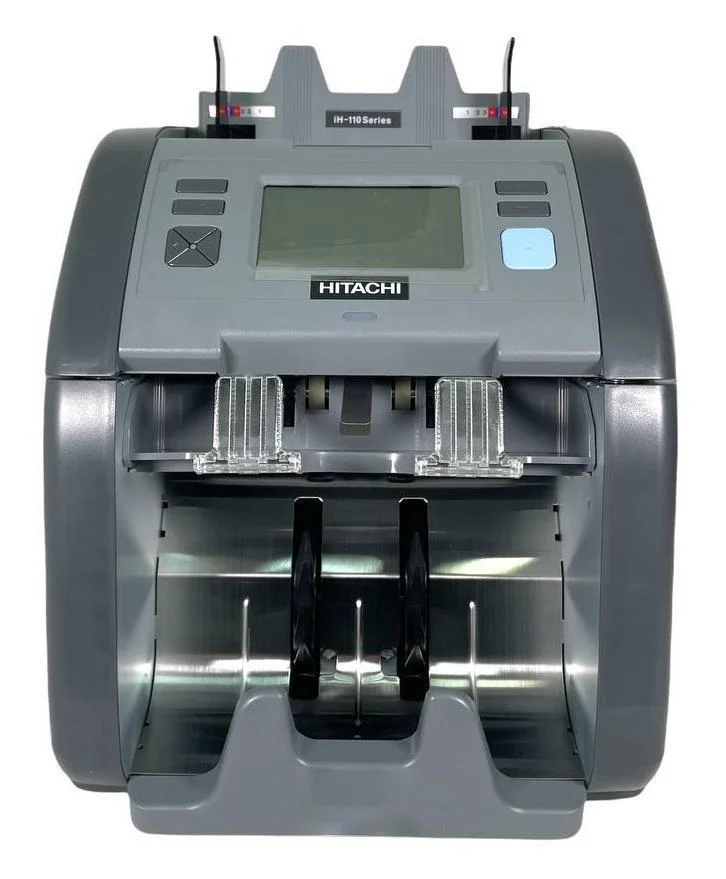 Счетчик банкнот Hitachi 165F на два кармана с функцией проверки купюр в режиме мультивалюты