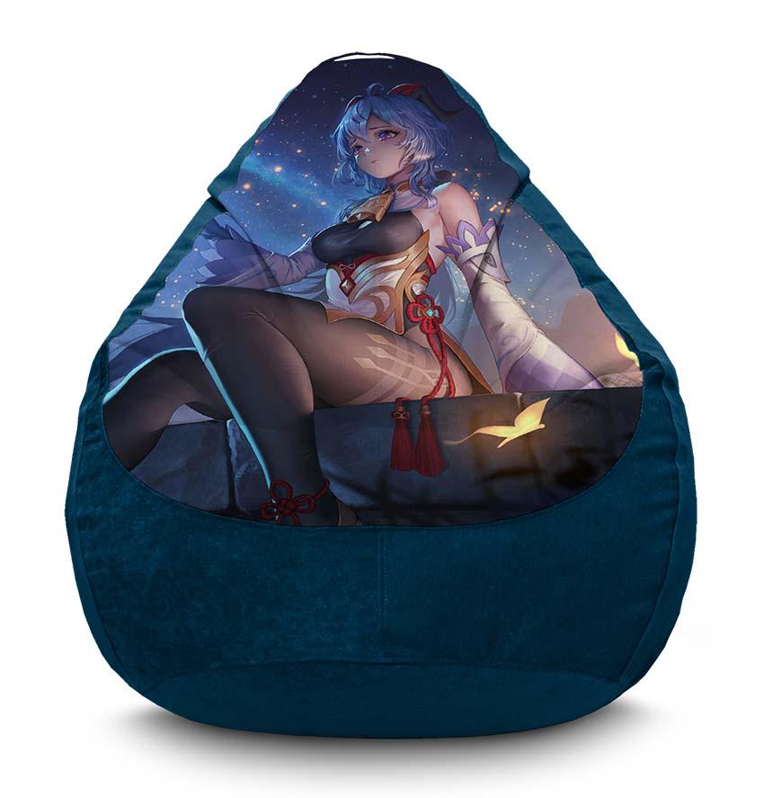 Кресло-мешок iPuff Cute Ganyu Genshin Impact флок XXL 90х125 см Синий (116936-1) Кресло-мешок iPuff Cute Ganyu Genshin Impact флок XXL 90х125 см Синий (116936-1)
