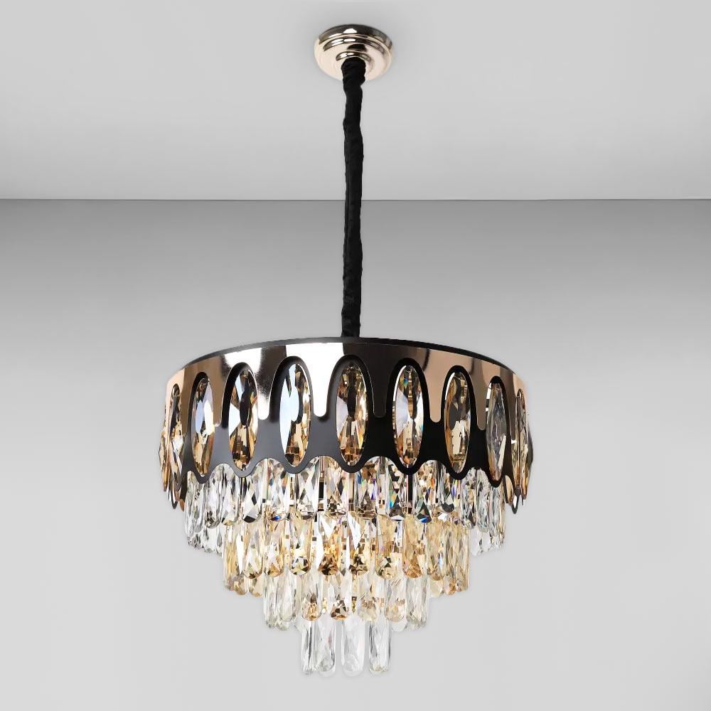 Люстра подвесная хрустальная Light House SRS-18455-13 Золотистый/Черный