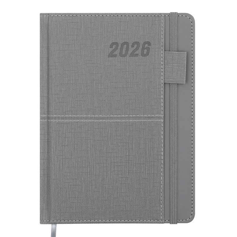 Дневник датированный на 2026 р. Forever A5 искусственная кожа/поролон Серый (BM.21108-09)