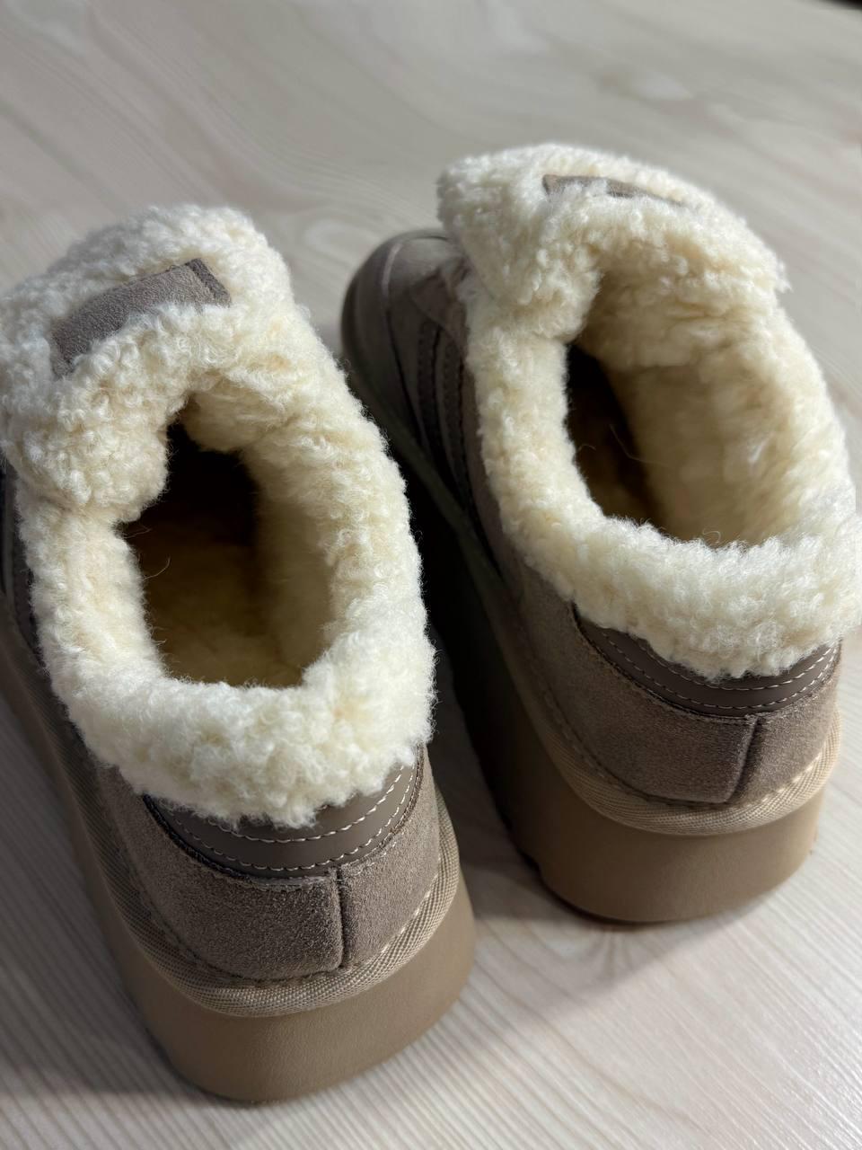 Черевики жіночі Hengji 009-3 уггі замшеві на хутрі р. 41 Бежевий (5856) - фото 8