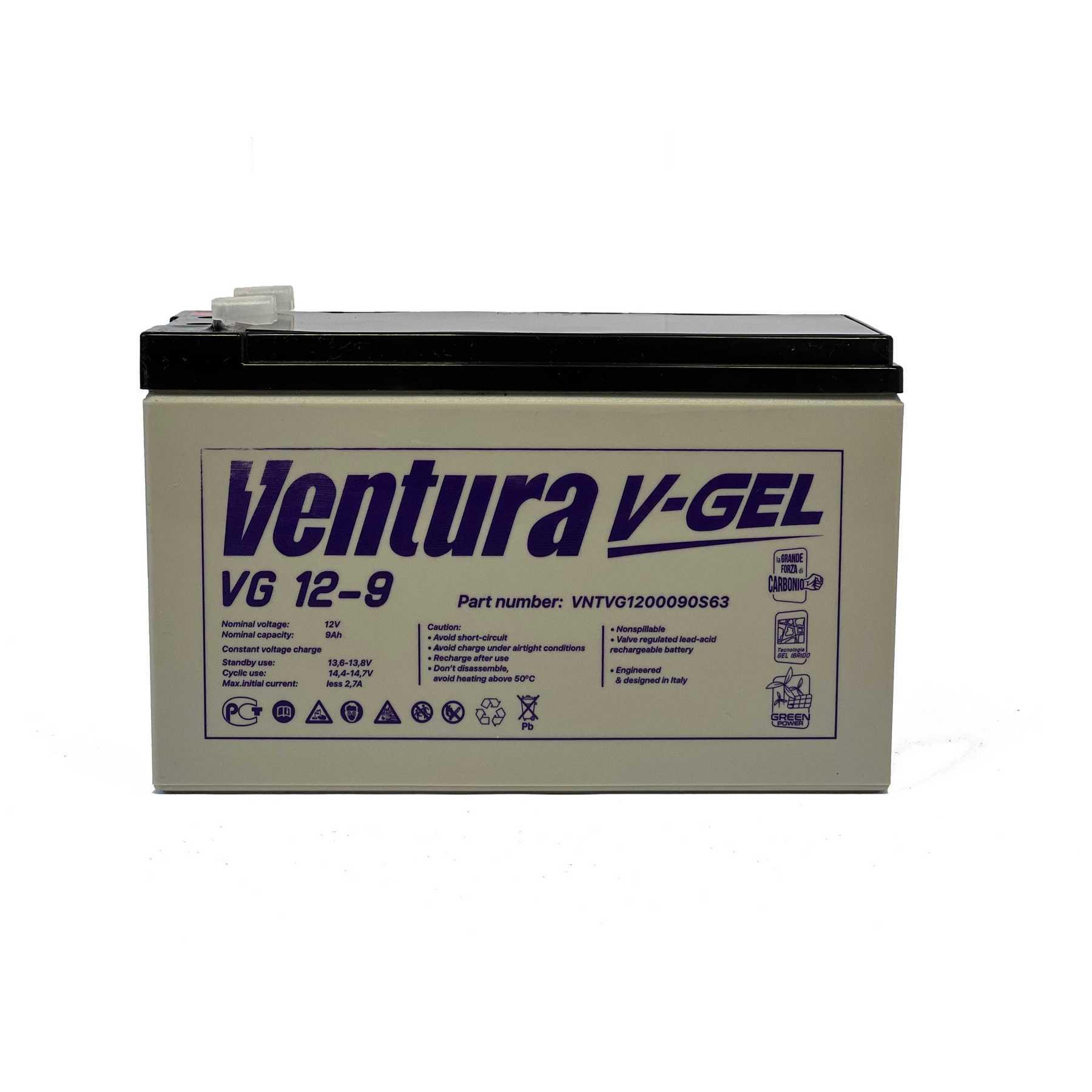 Акумулятор для ДБЖ Ventura VG12-9V-Gel 12 В 9 Аг - фото 2