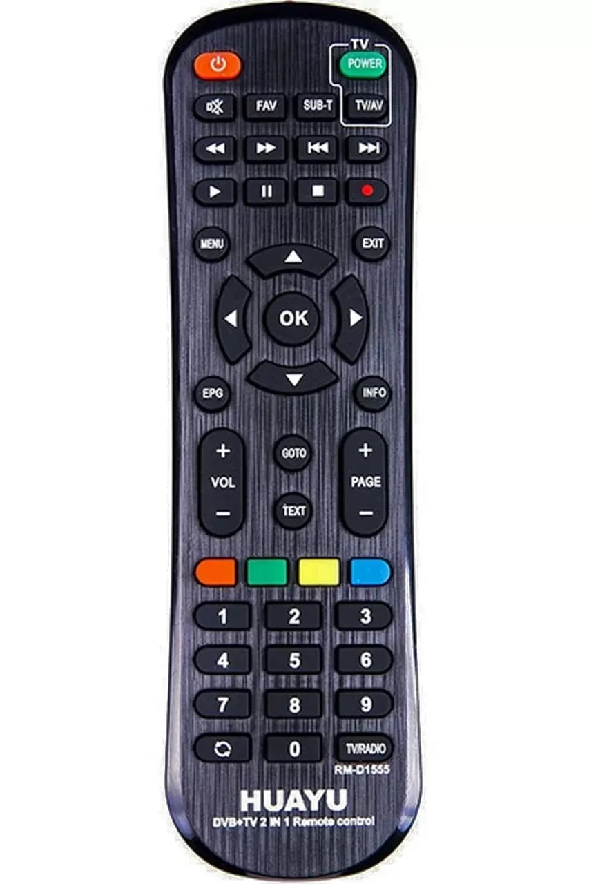 Универсальный пульт для DVB-T2 тюнеров Huayu RM-D1555 (1870956084)