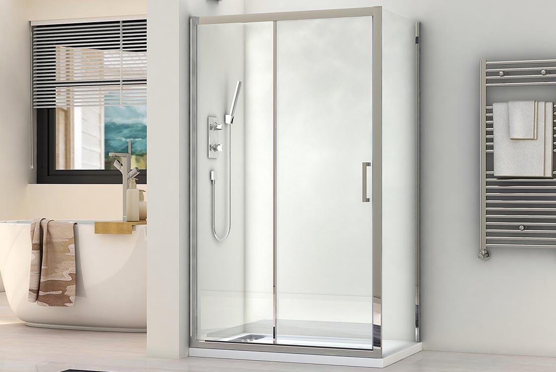 Кабина душевая SANTEH 1903912 прямоугольная без поддона стекло прозрачное 120х90х190 см (NAVARA22386)