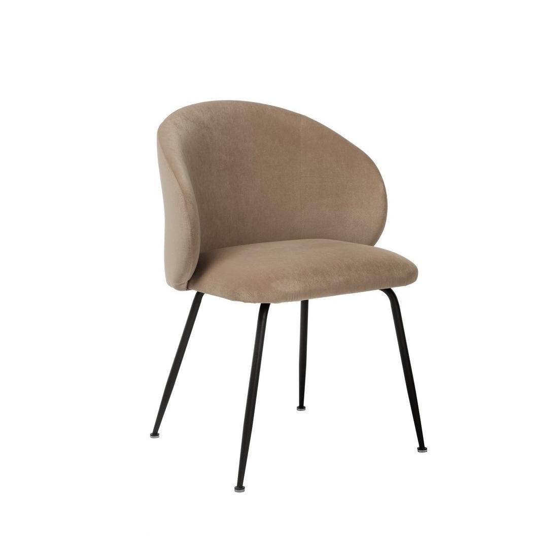 Стул обеденный Ветро Мебель M-39780х460х550 вельвет Капучино/Черный