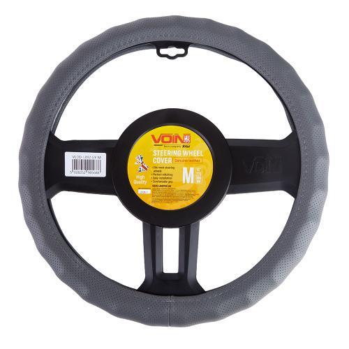 Чехол для руля VLOD-L892 GY M БО один шов перфорированная кожа Серый (2569639608)