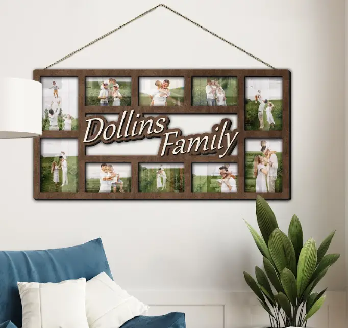 Фоторамка-колаж на 10 фото Коричневий (rectangles_dollins_collage-1) - фото 3