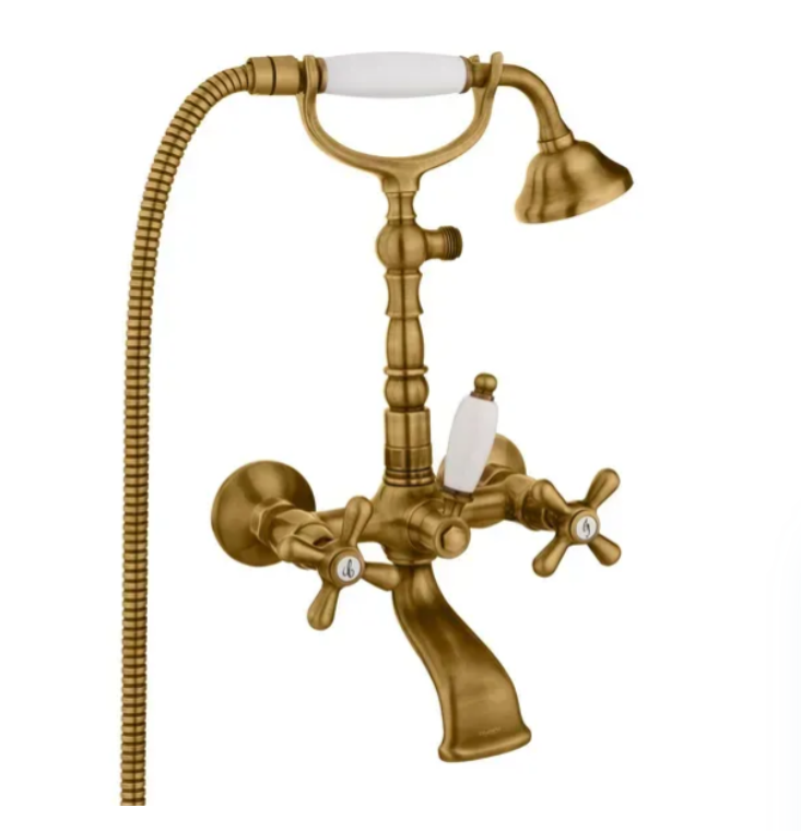 Змішувач Emmevi DECO Old для ванни з душем Бронзовий (BR12611) Змішувач Emmevi DECO Old для ванни з душем Бронзовий (BR12611)