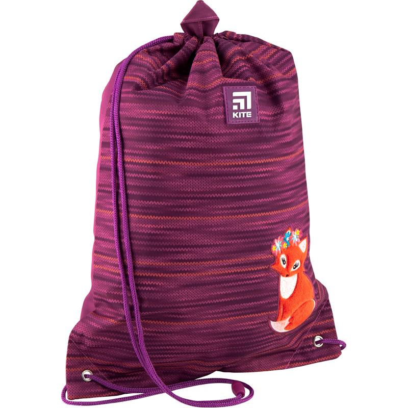 Сумка для взуття KITE Education Fox 46x33 см Бордовий (K20-600M-7)