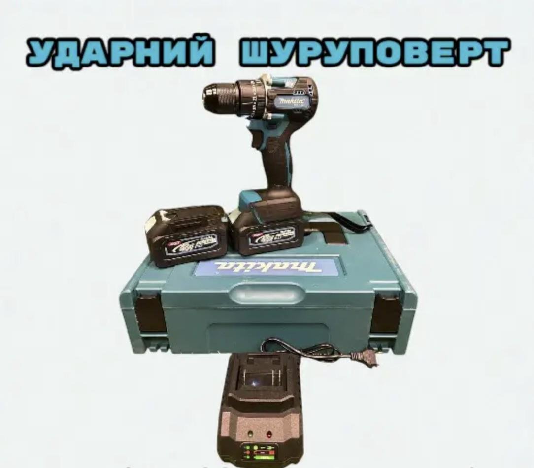 Шуруповерт ударний акумуляторний 48 В/150 Нм 2 батареї по 6 А·год Чорний (DTW485BL) - фото 7