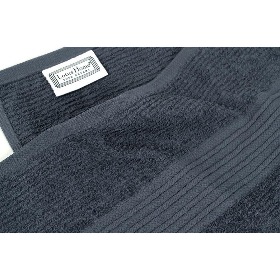 Рушник махровий Lotus Home Ammi 70х140 см Антрацитовий (svt-2000022301213) - фото 5 Рушник махровий Lotus Home Ammi 70х140 см Антрацитовий (svt-2000022301213) - фото 5
