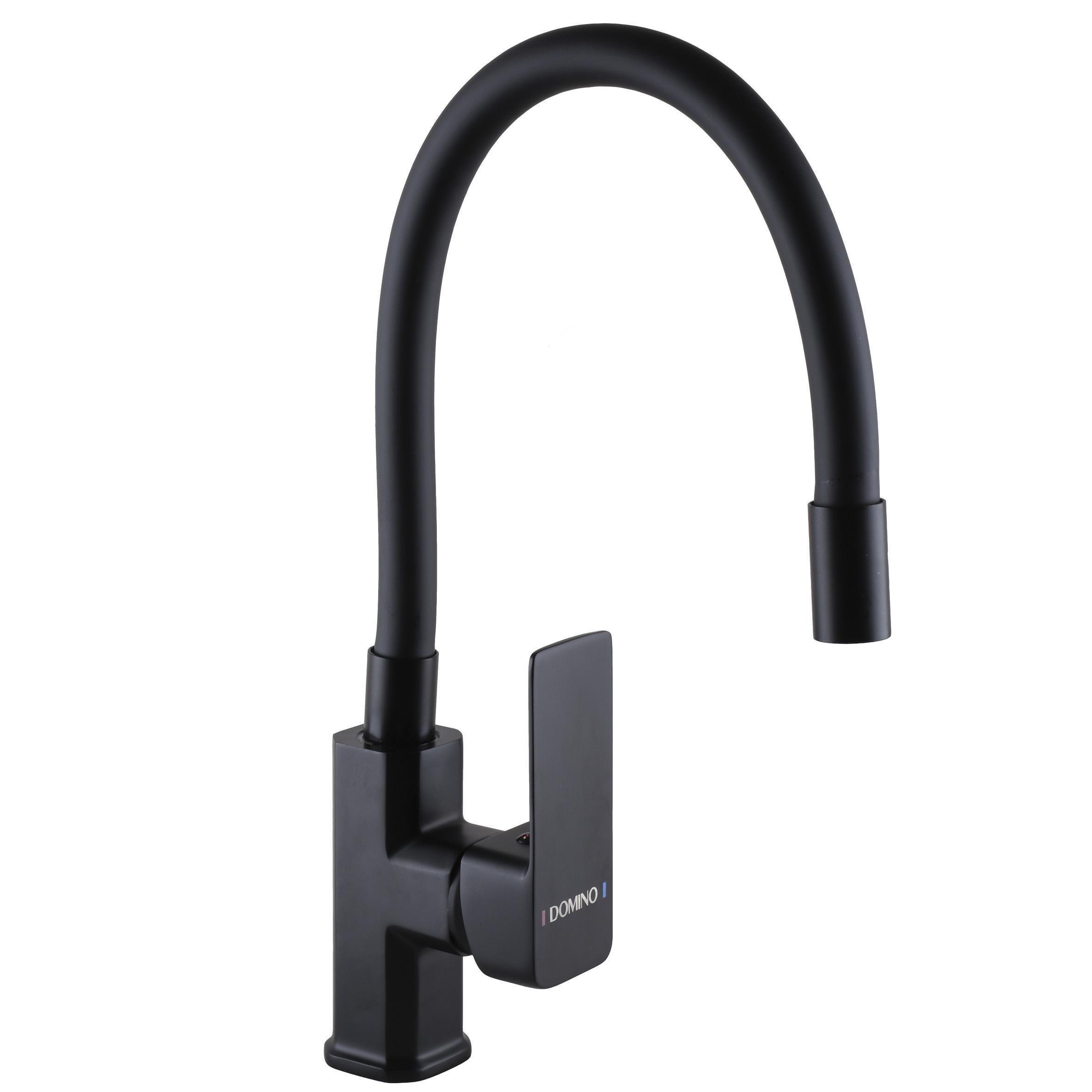 Смеситель для кухни с гибким изливом DOMINO MALIBU DMM-203 LR-BLACK-BLACK Черный (14189) - фото 1 Смеситель для кухни с гибким изливом DOMINO MALIBU DMM-203 LR-BLACK-BLACK Черный (14189) - фото 1