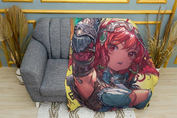 Плед A beautiful girl Аnime Sword плюш двухслойный 150х210 см (114247-3)