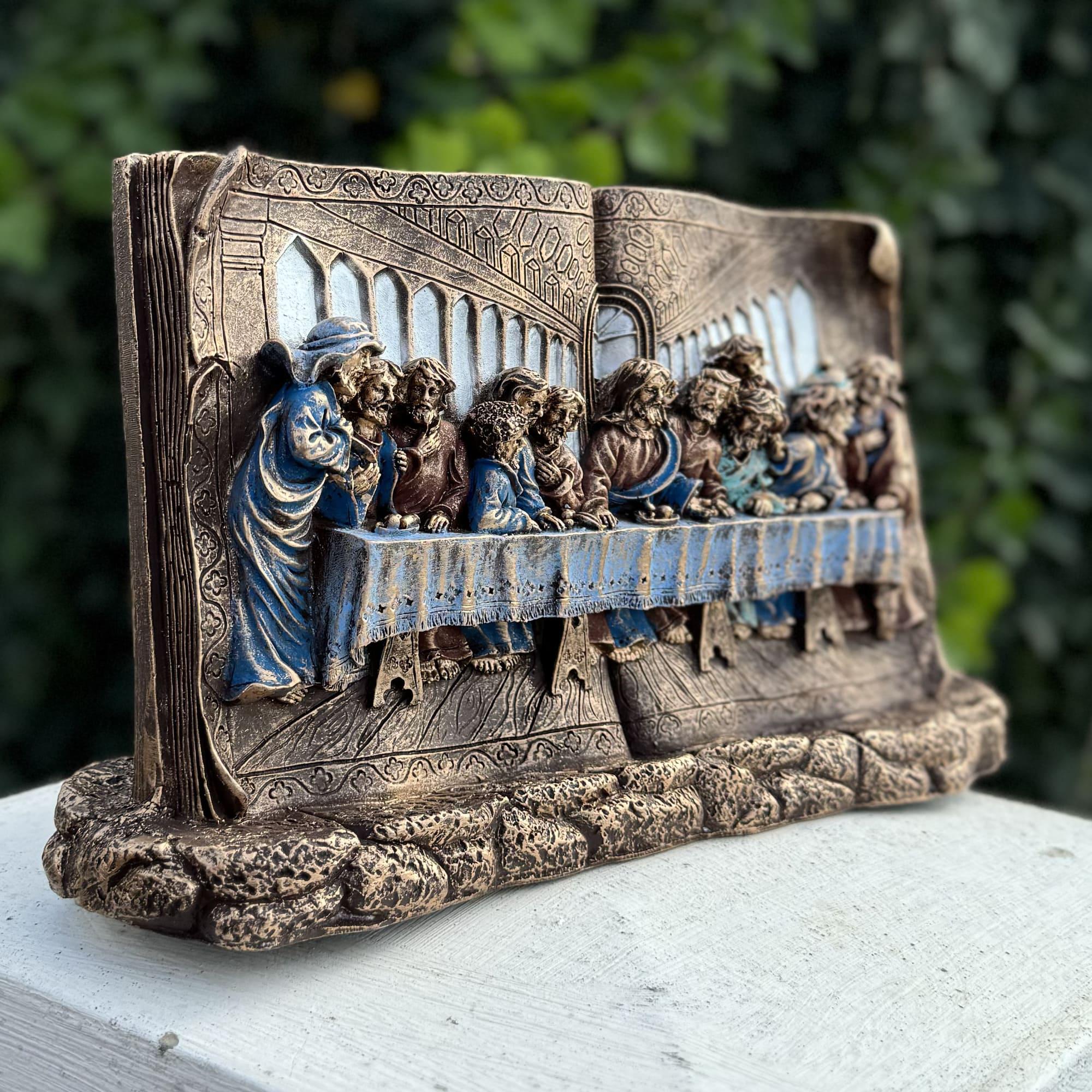 Статуэтка Библейский сюжет Тайная вечеря в открытой книге (21754954)