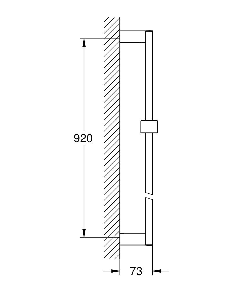 Штанга для душу Grohe EUPHORIA CUBE 27841000 Хром (114937) - фото 2