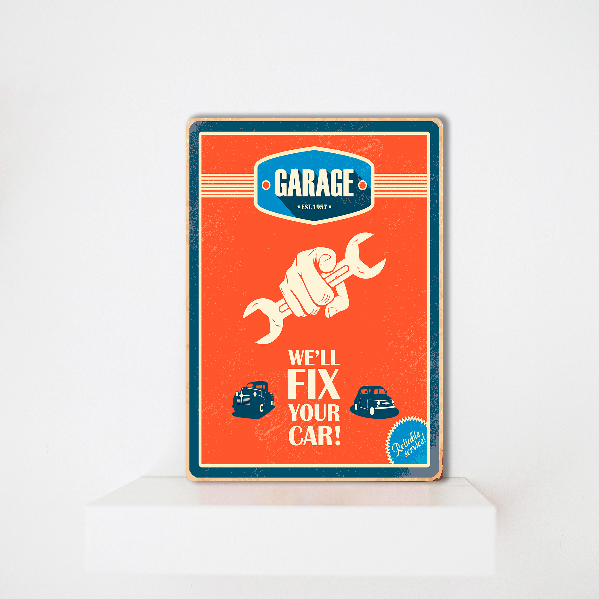 Постер деревянный Bramble "We'll Fix Your Car" (PSTRSBRMBL121)