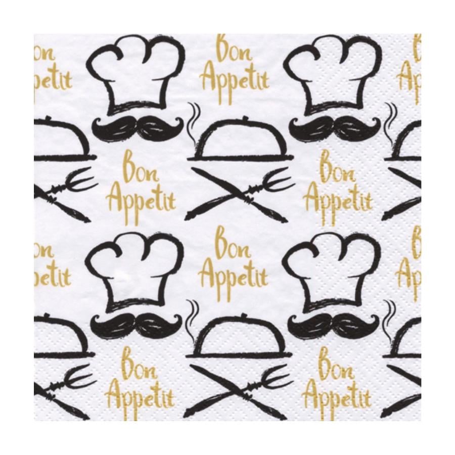 Салфетки для декупажа Ambiente Bon Appetit 18,5г/м2 33х33 см 20 шт. 12 пач. (4103070057250)