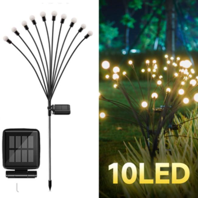 Фонарь на солнечной батарее садовый Светлячки 10 LED в грунт 70 см Теплый Белый (MX-00009032) - фото 6 Фонарь на солнечной батарее садовый Светлячки 10 LED в грунт 70 см Теплый Белый (MX-00009032) - фото 6