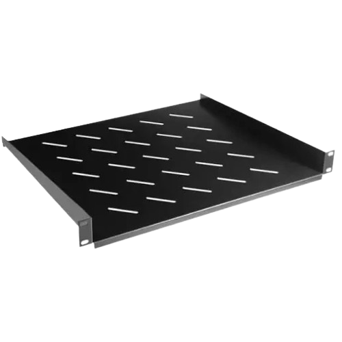 Полка 19" консольная для напольного шкафа Hypernet CS-350-1U перфорированная 350 мм Black (27918046)
