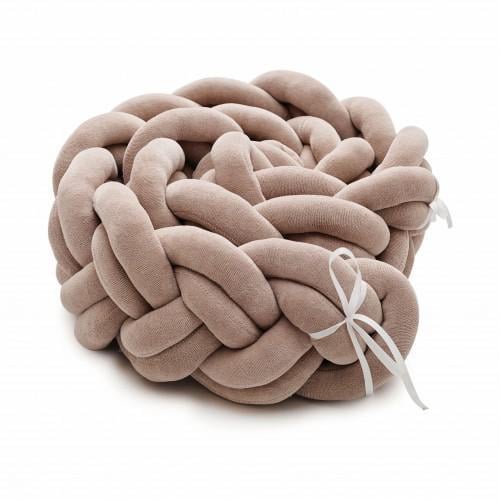 Бампер в детскую кроватку Twins Косичка 3-х прядна двойная 200 см Коричневый (T15142)