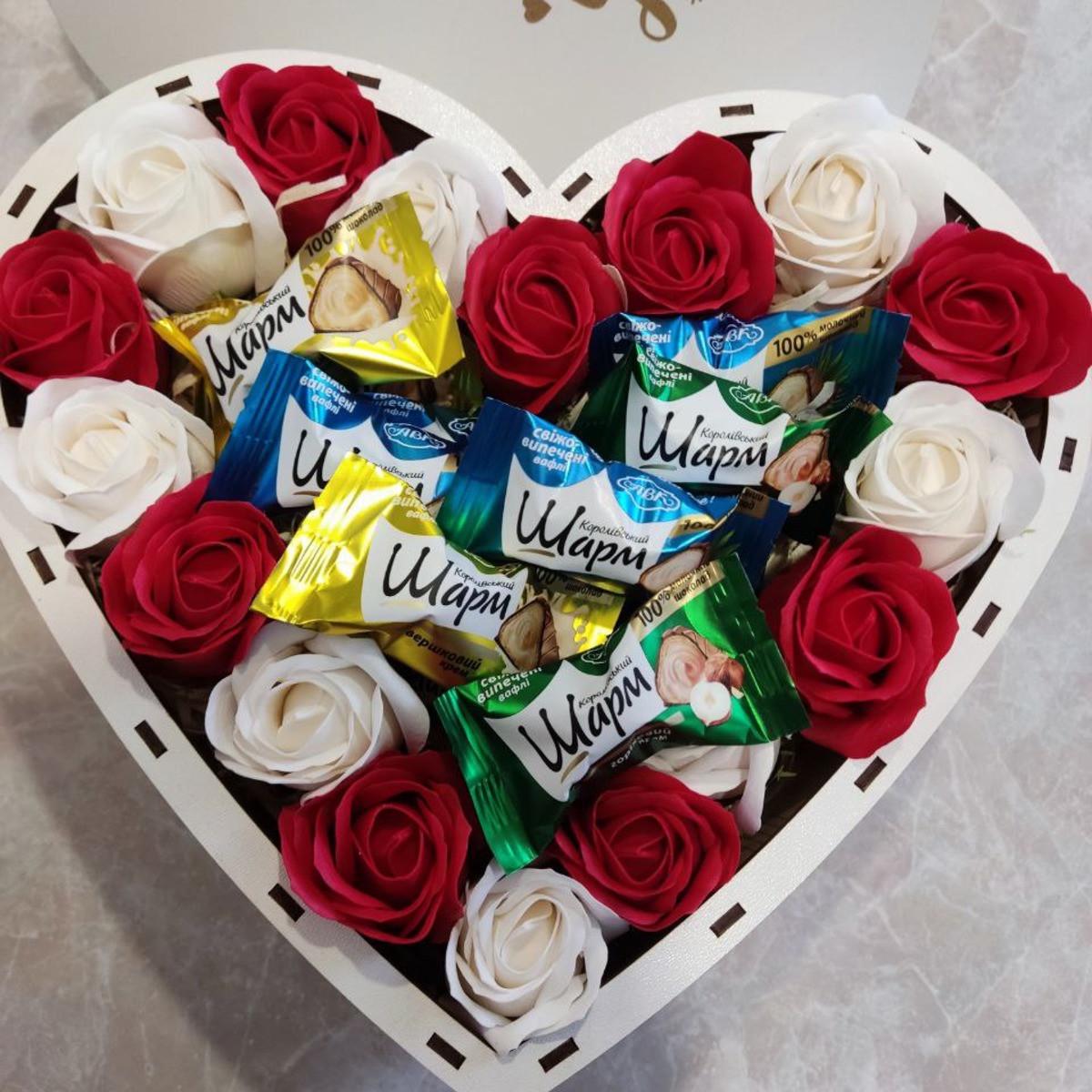 Подарочный бокс сладкий для девушки с конфетами на день рождения (2140910922)