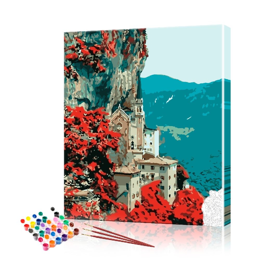 Картина по номерам ArtSale Замок в горах PBN0915 40х50 см