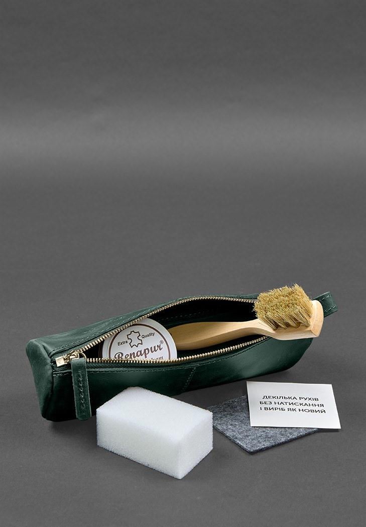 Набор для ухода за кожаными изделиями в кожаном чехле Зеленый (A-028351) - фото 3 Набор для ухода за кожаными изделиями в кожаном чехле Зеленый (A-028351) - фото 3