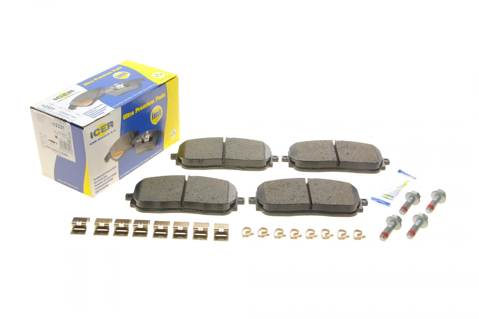 Колодки тормозные передние ICER MB A-class W177/B-class W247/G-class W463 18-/GLA/GLE-class 19- (182331 ICER)