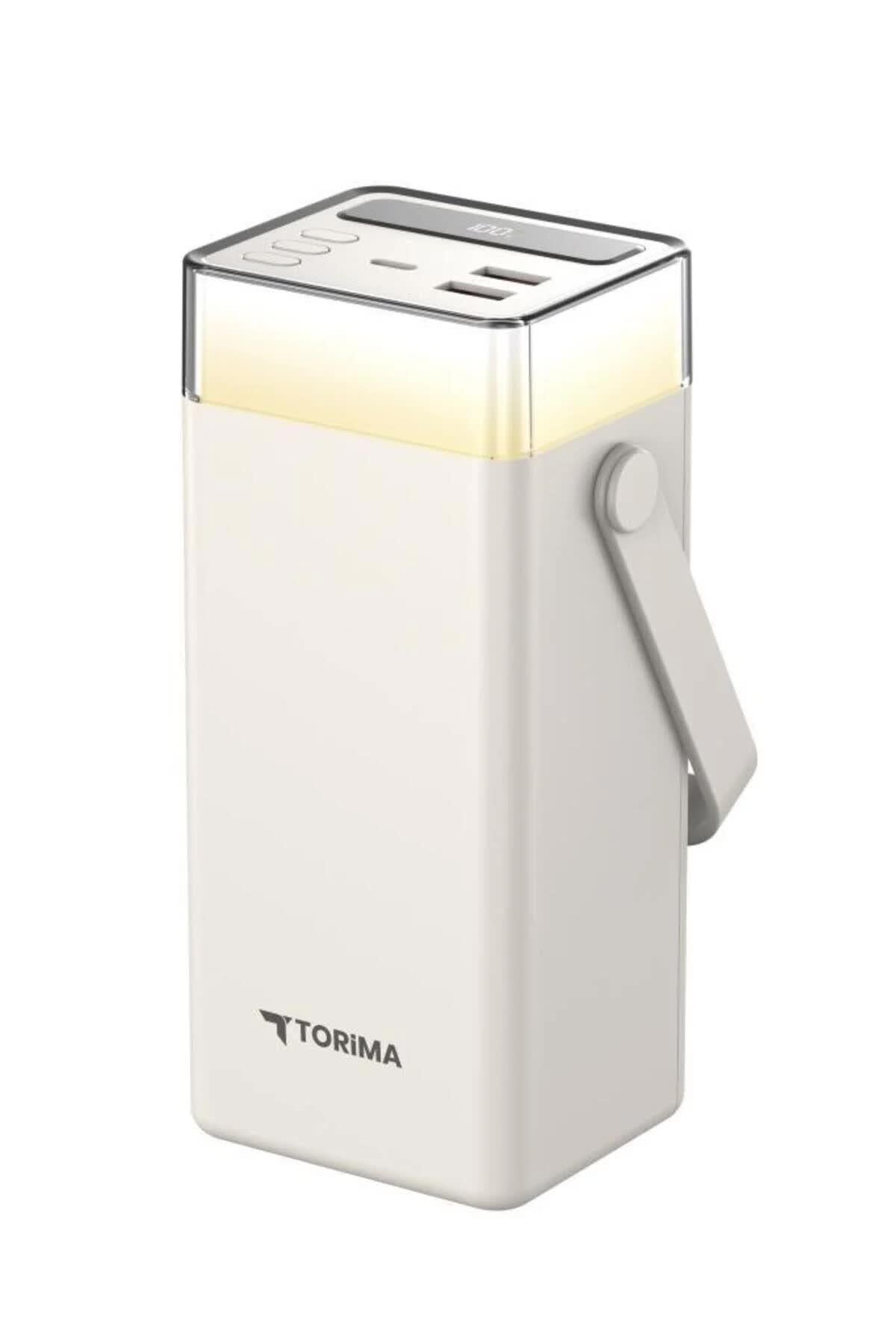Повербанк Torima TRM-1041 40000 mAh Type-C Lightning 22,5 Вт с быстрой зарядкой RGB LED White (30774037)