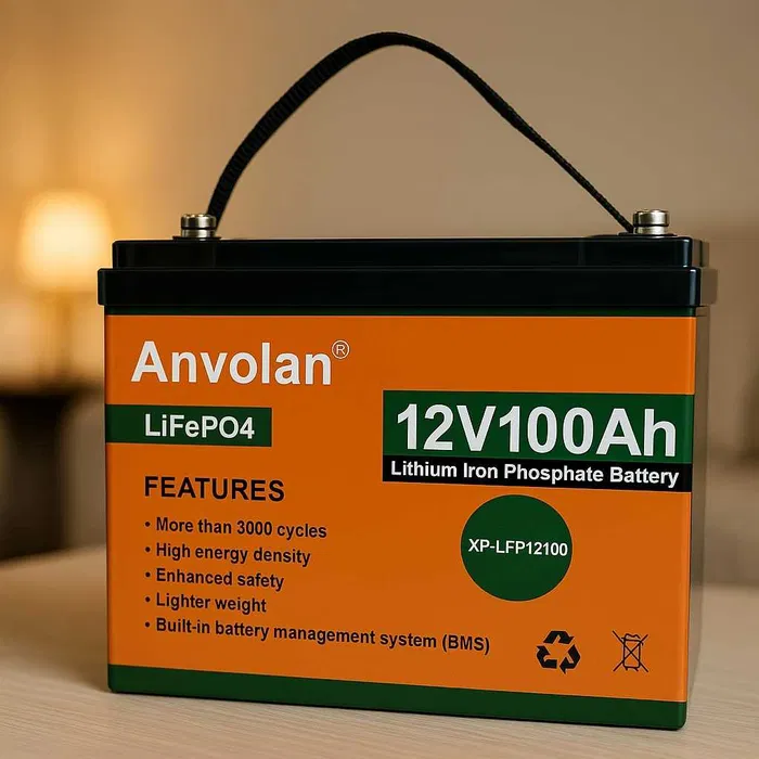 Акумулятор Anvolan LiFePO4 12.8V 100Ah з BMS та дисплеєм - фото 2 Акумулятор Anvolan LiFePO4 12.8V 100Ah з BMS та дисплеєм - фото 2