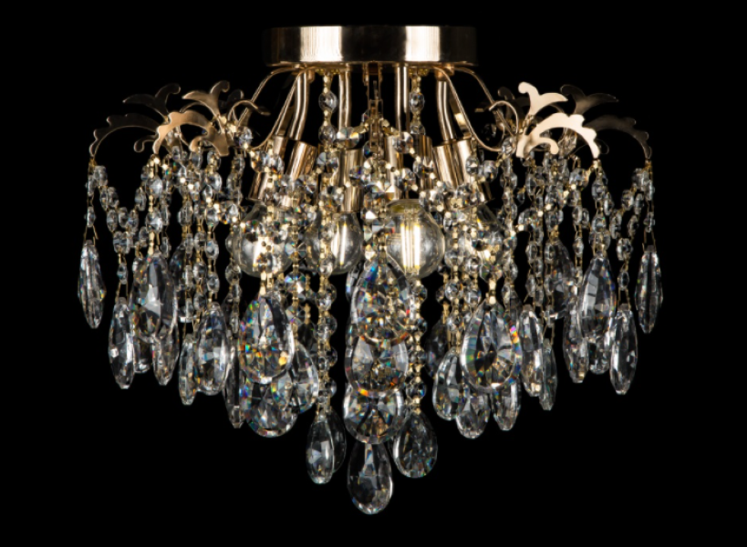 Хрустальная люстра L7539/4 FG Белый/Золото (AN000229)