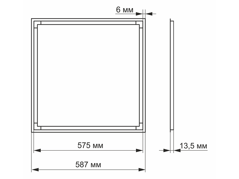 Панель светодиодная разборная ART Videx 40W 5000K (VL-PA405W) - фото 3