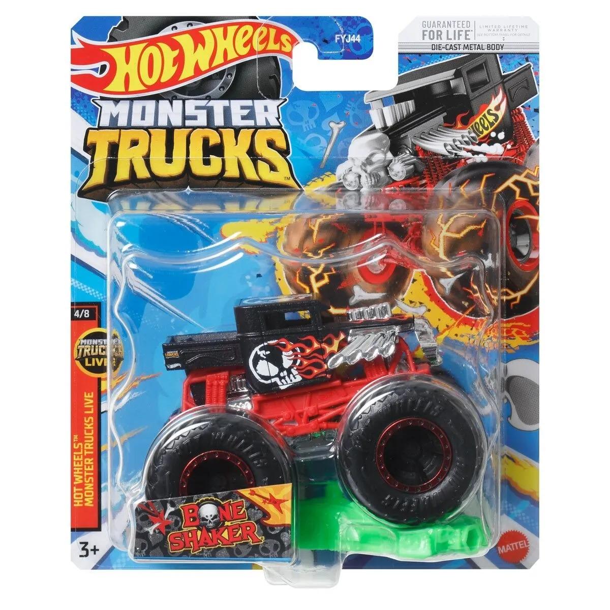 Машинка-внедорожник Hot Wheels Monster truck Bone shaker 2023 Live 4/8 1:64 (12948169)