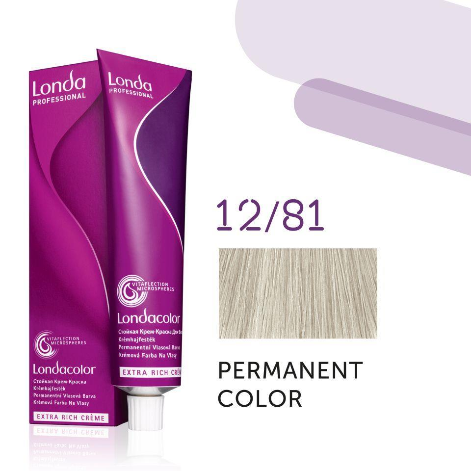 Фарба для волосся Londa Professional Permanent Color Extra Rich Creme 12/81 Special blonde pearl ash 60 мл - фото 2