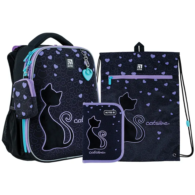 Рюкзак Kite SET_K24-531M-1 Catsline с пеналом и сумкой для обуви (000994193)