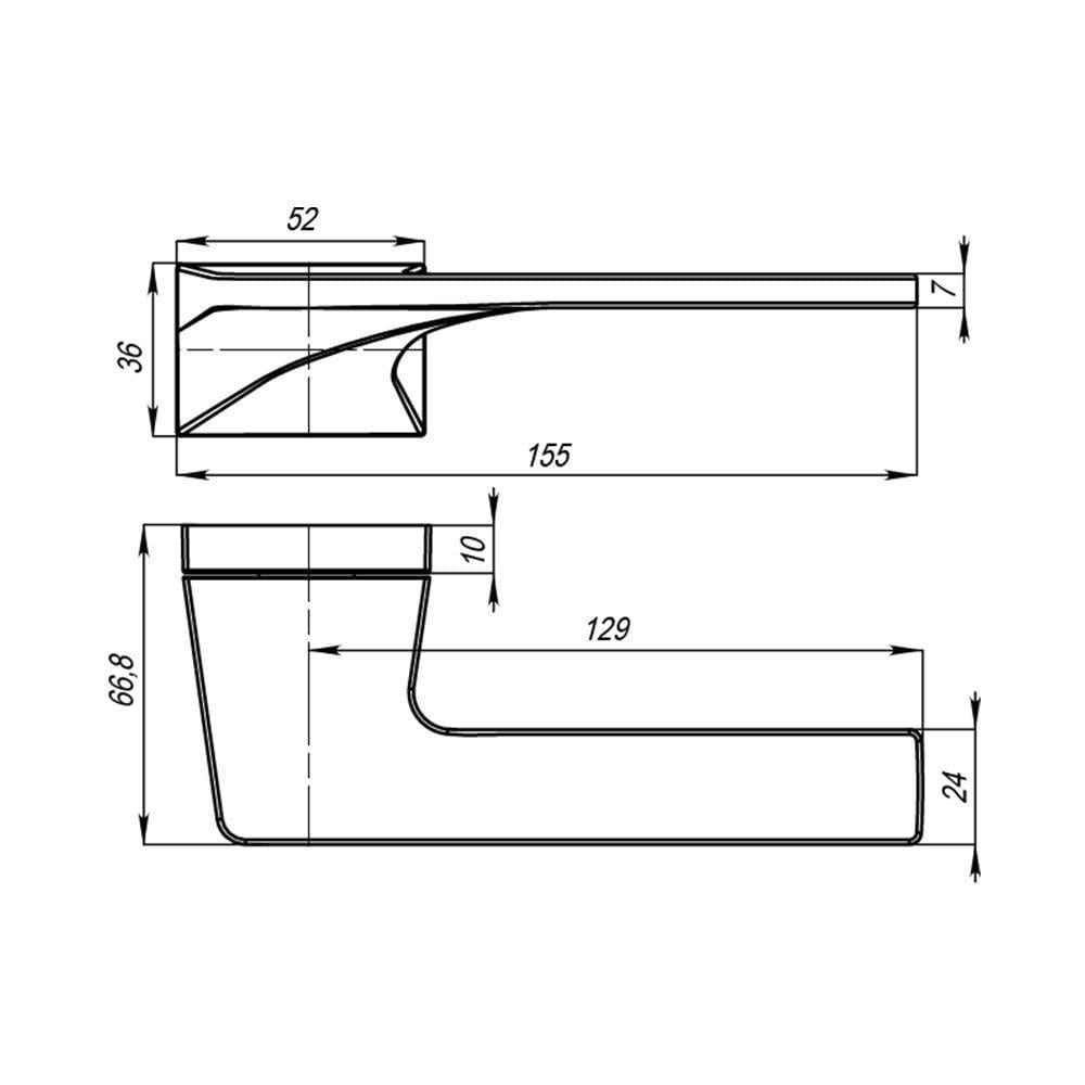 Ручка дверна Punto GERMES SN-3 матовий Нікель - фото 2 Ручка дверна Punto GERMES SN-3 матовий Нікель - фото 2