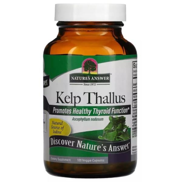 Микроэлемент йод Nature's Answer Kelp Thallus 100 вег. капс. (000022163)