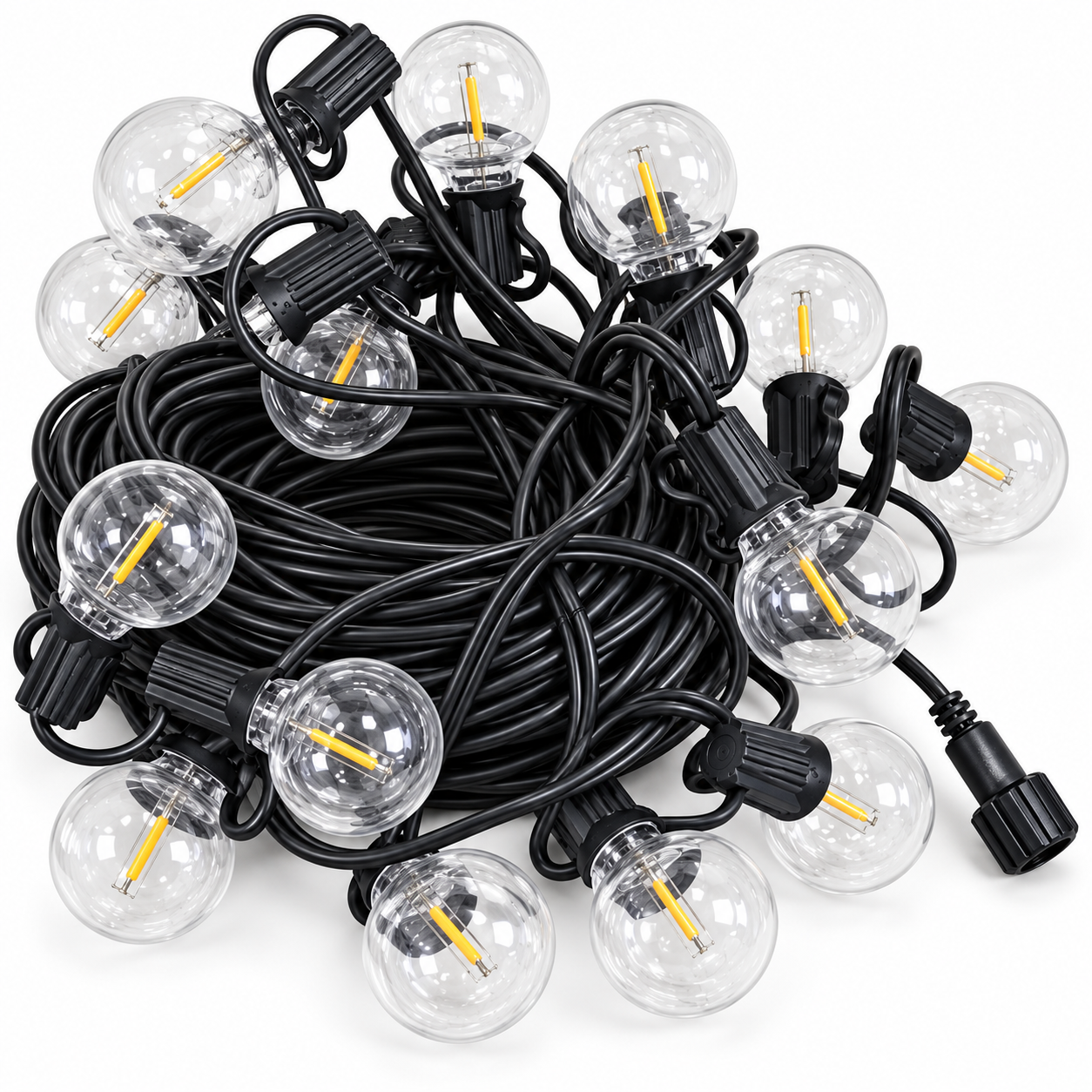 Гирлянда светодиодная уличная MA716 10 м 20 LED с солнечной панелью и питанием 220 В со статическим свечением