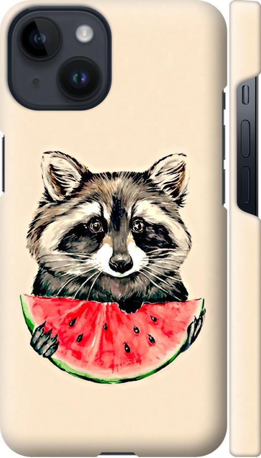 Чехол на iPhone 14 Енотик с арбузом (4605m-2648-42517) Чехол на iPhone 14 Енотик с арбузом (4605m-2648-42517)