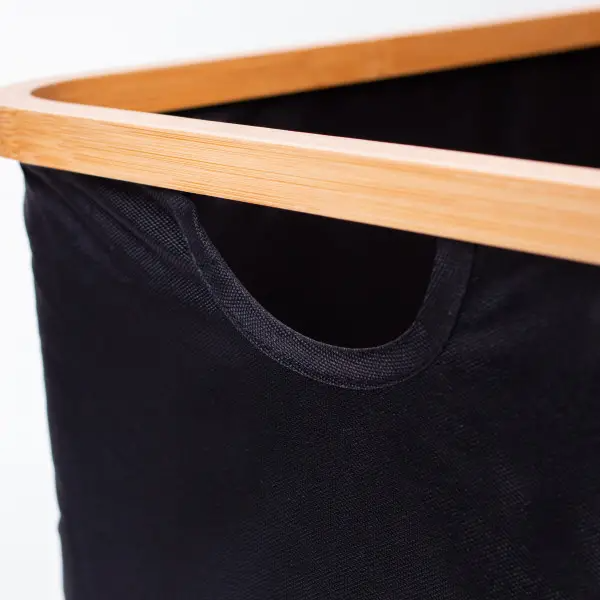 Органайзер для хранения вещей тканевый с бамбуковой рамой 45х35х24 см - фото 4 Органайзер для хранения вещей тканевый с бамбуковой рамой 45х35х24 см - фото 4