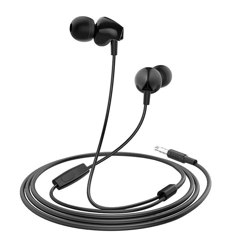 Наушники вакуумные проводные Hoco M60 с микрофоном 1,2 м Черный (1010241-Black)