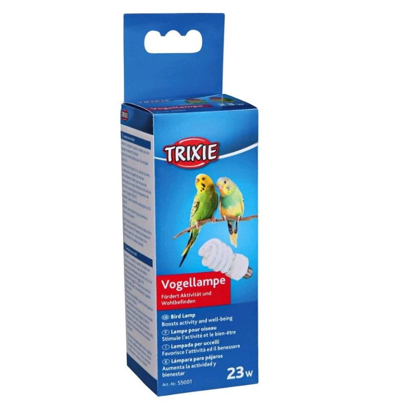 Лампа для декоративных птиц Trixie живущих в помещении полного УФ-спектра 23 Вт E27 (55001)