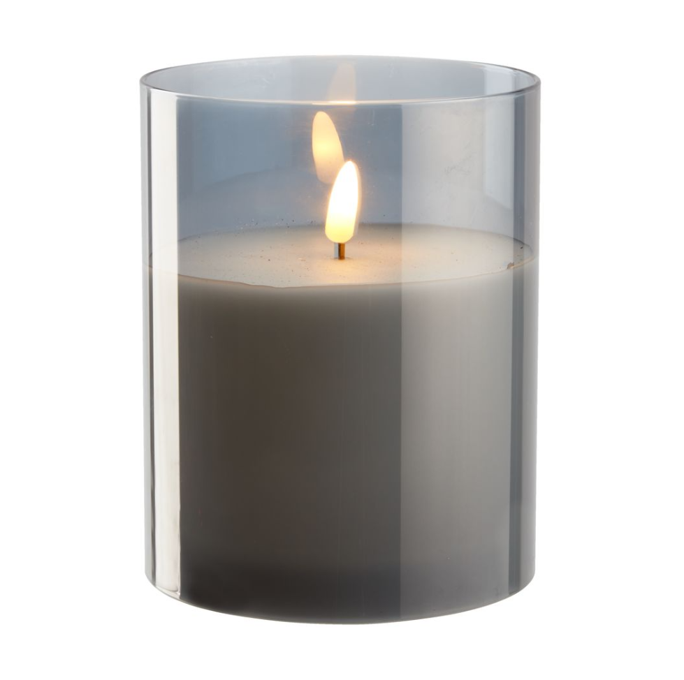 Свеча LED новогодняя 12х15 см Серый (40c05987)