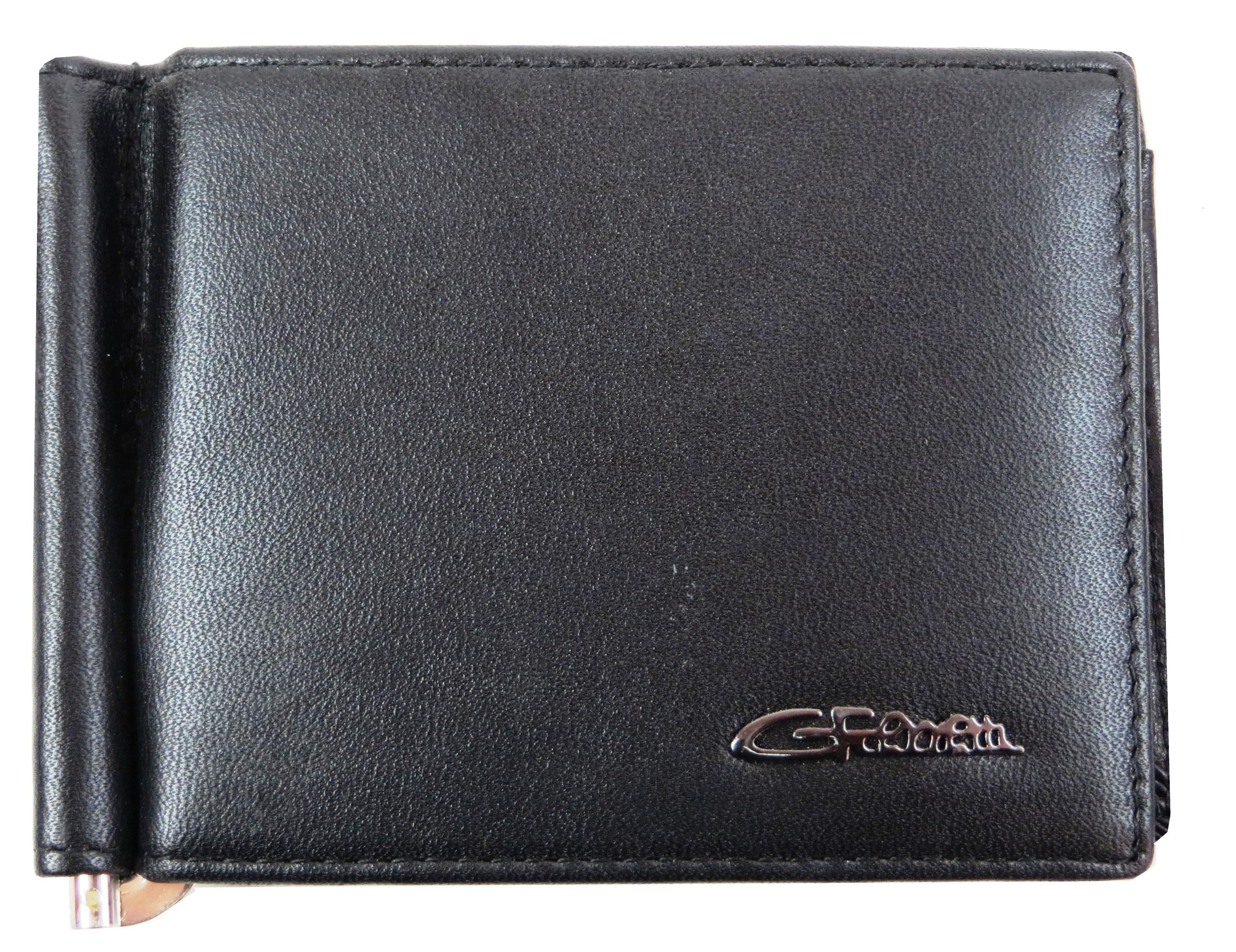 Зажим для денег Giorgio Ferretti кожаный Черный (GF032C2)