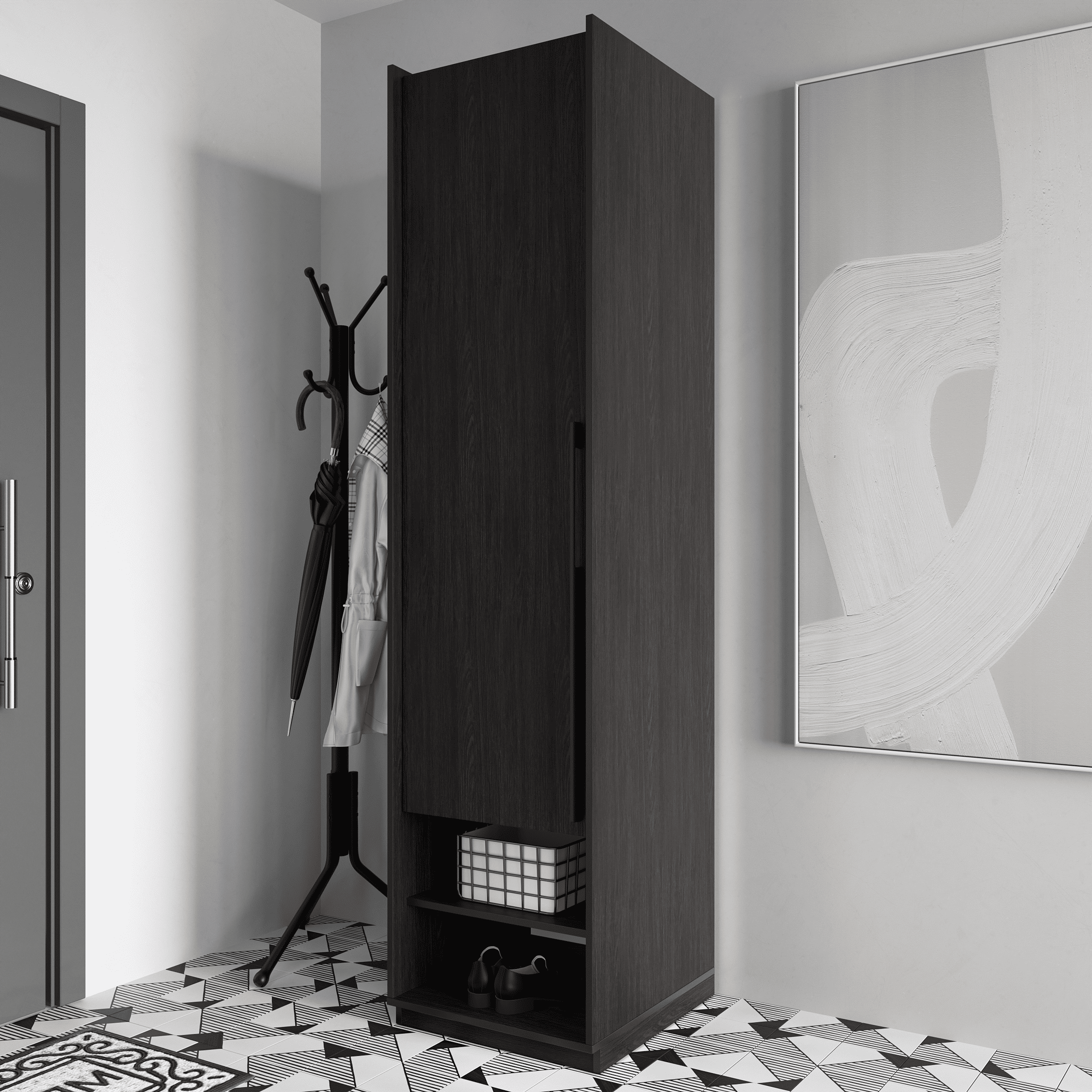 Шкаф Moreli Ramo R-0001 с полками 519x570x2100 мм Венге Темный (Ramo R-0001)