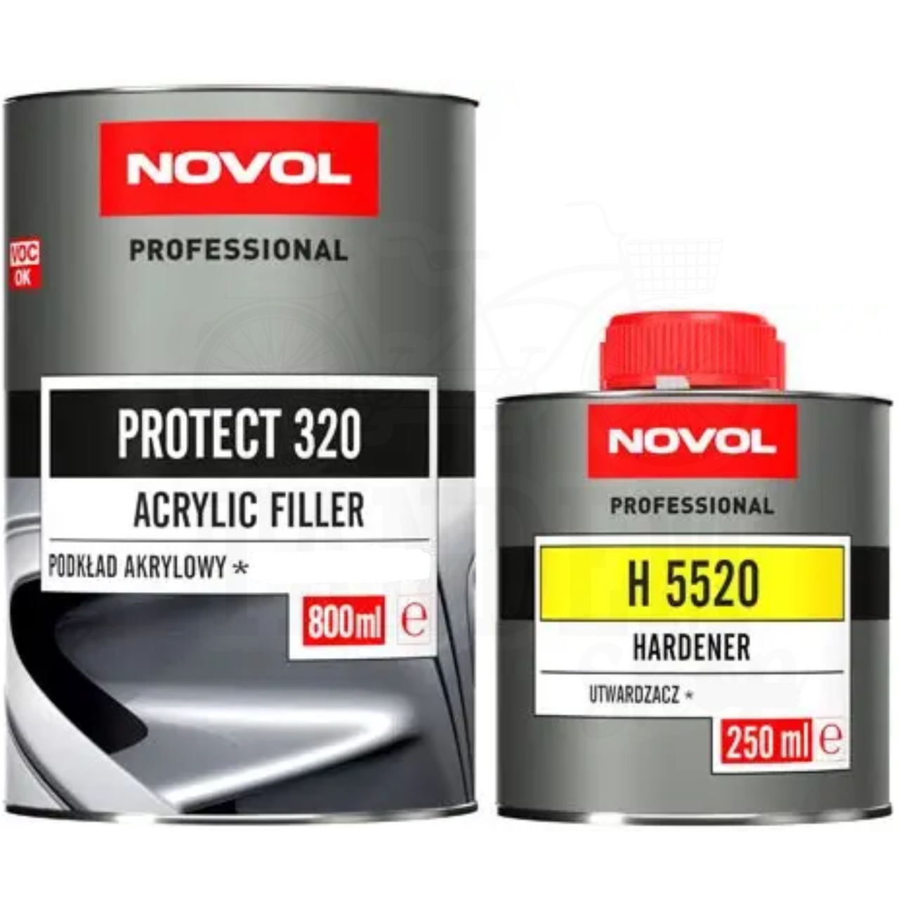 Грунт акриловый NOVOL Protect 320 4:1 800 мл/200 мл Черный