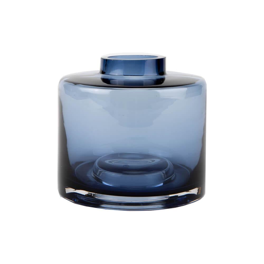 Ваза-подсвечник стеклянная Elisey Встреча Синий (8605-037)